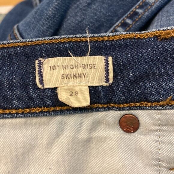Madewell Dark Wash 10" High Rise Skinny Jeans Size 28 - Picture 8 of 10